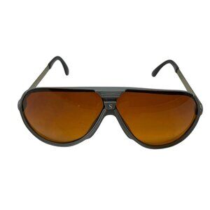 Vintage Sports Aviator Sunglasses Retro 70's 80's Amber Lenses Racing Beach